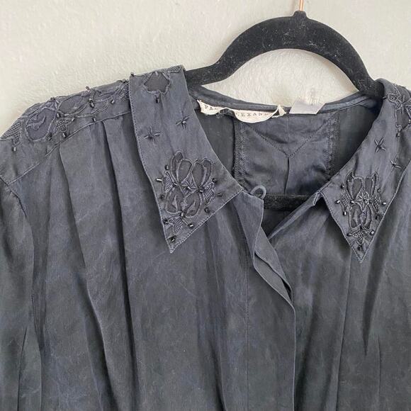 100% silk beaded top - Picture 2 of 5